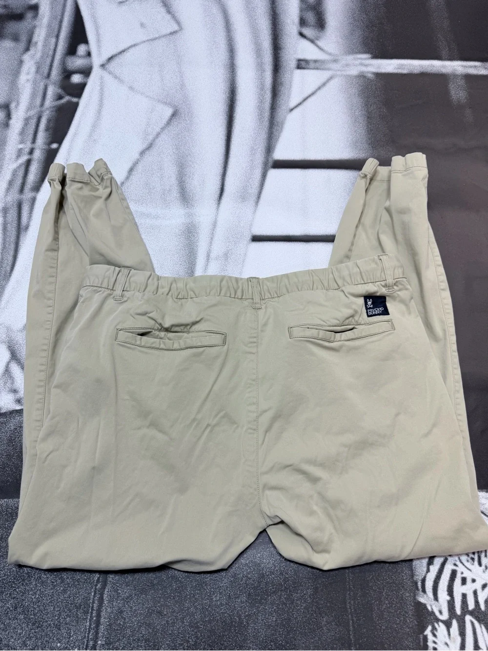 Psycho Bunny Men’s sz Large Drawstring Chino Pants A54